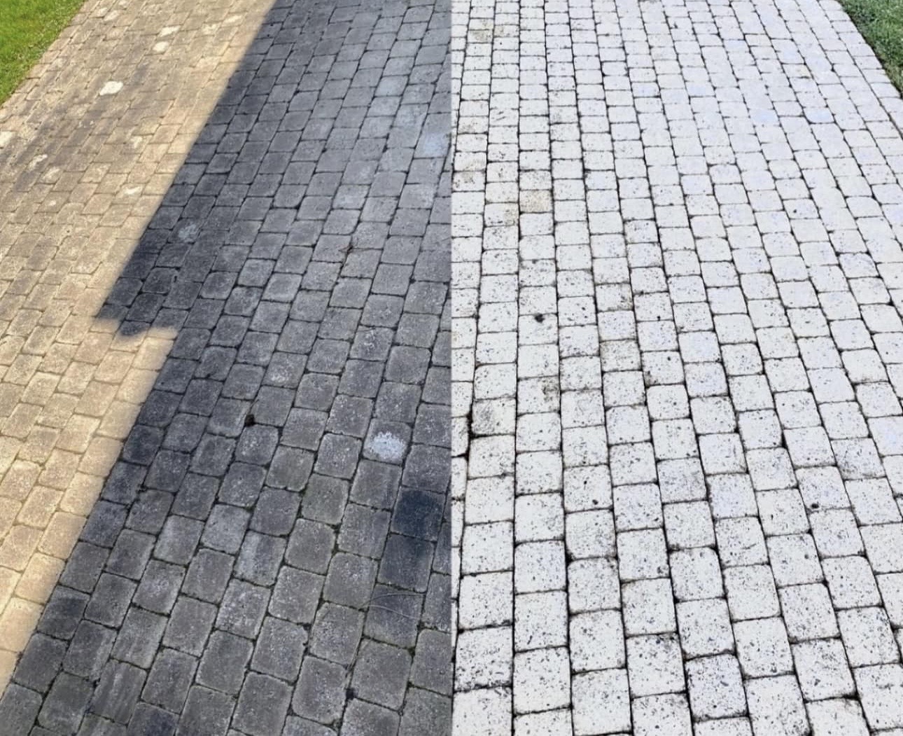 Vorher Nachher Hof/Einfahrtsreinigung